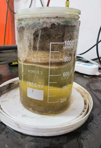 Water sample after 90 minutes of BDD treatment