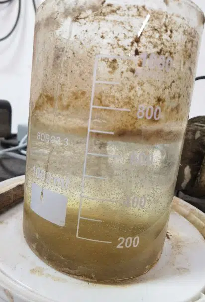 Water sample after 2 hours of BDD treatment