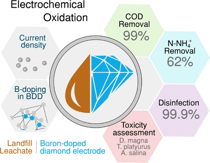 electro oxidation efficiency bdd electrode