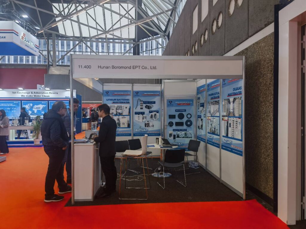 presentation of electrochemical oxidation trial device at aquatech amsterdam